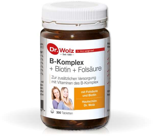 Dr. Wolz® B-Komplex/Biotin/Folsäure Hefetabletten 300 Tabl.