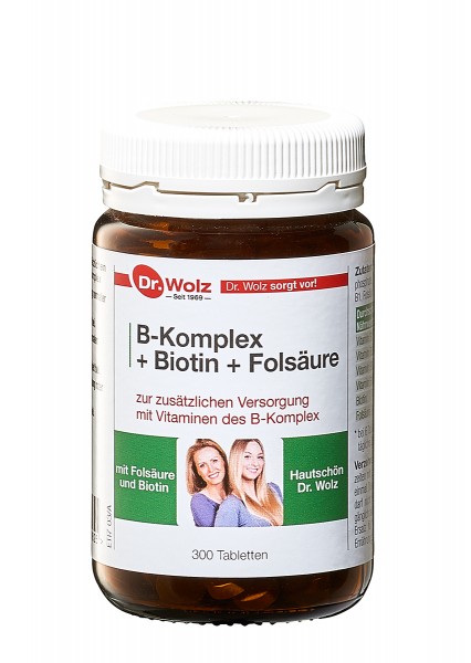 Dr. Wolz® B-Komplex/Biotin/Folsäure Hefetabletten 300 Tabl.
